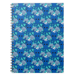 Carnet Poulpe Bleu Mignon Presse-Papiers