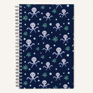 Carnet Poulpe sous le motif pour enfants de la mer