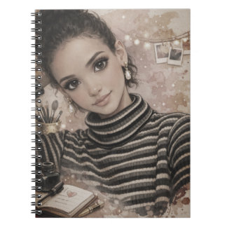 Carnet Poupée de mode de luxe – Illustration de style por