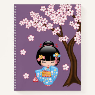 Carnet Poupée Maiko Kokeshi - Cute Japonaise Geisha Girl