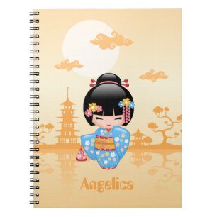 Carnet Poupée Maiko Kokeshi - Cute Japonaise Geisha Girl