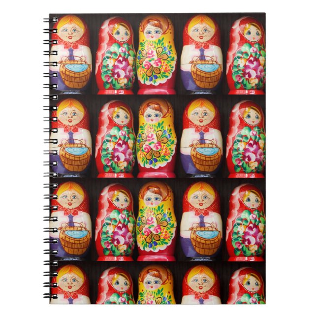 Carnet Poupées colorées Matryoshka (Devant)