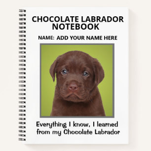Carnet pour les amateurs de labradors au chocolat