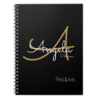 pour recettes de chef un moderne Monogramme Noir