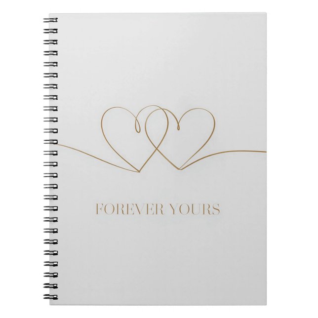 Carnet Pour toujours : Coeurs interconnectés Design (Devant)