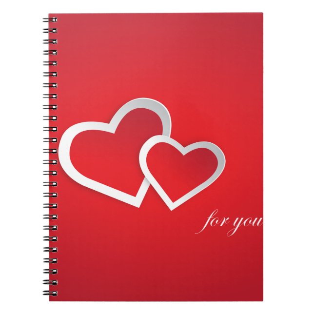 Carnet Pour vous Valentine's Day Hearts Design-21987 (Devant)