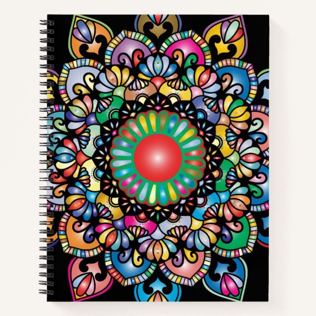 Carnet Pourcentage à motif floral (Devant)