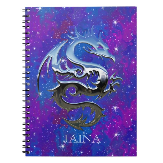 Carnet pourpre de galaxie de dragon chanceux (Devant)