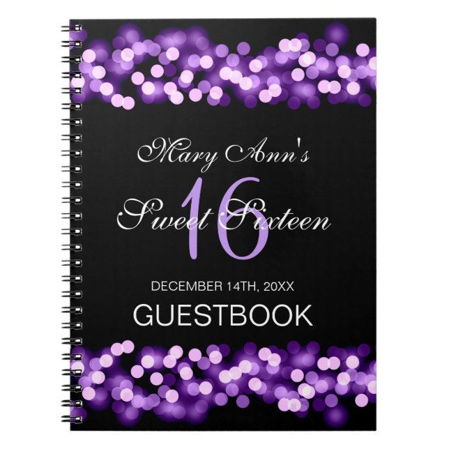 Carnet Pourpre fascinant de Hollywood de Guestbook de (Devant)