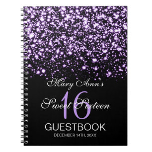 Carnet Pourpre fascinant de minuit de Guestbook de partie