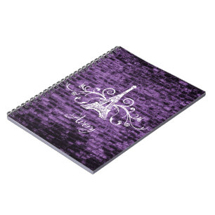 Carnet pourpre Tour Eiffel
