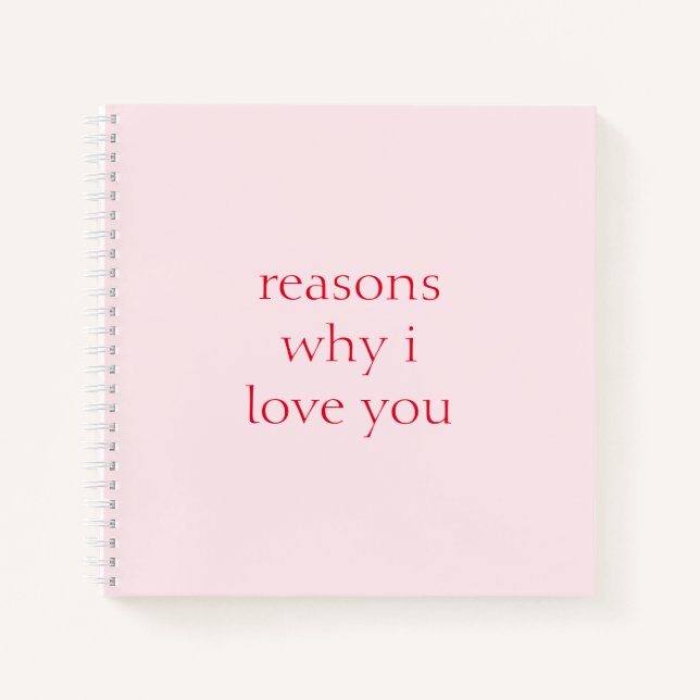 Carnet Pourquoi je t'aime Saint Valentin (Devant)