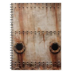 CARNET POUSSIÈRE ET TEXTURE SUR LES CÔTÉS EN PLAQUE MÉTAL