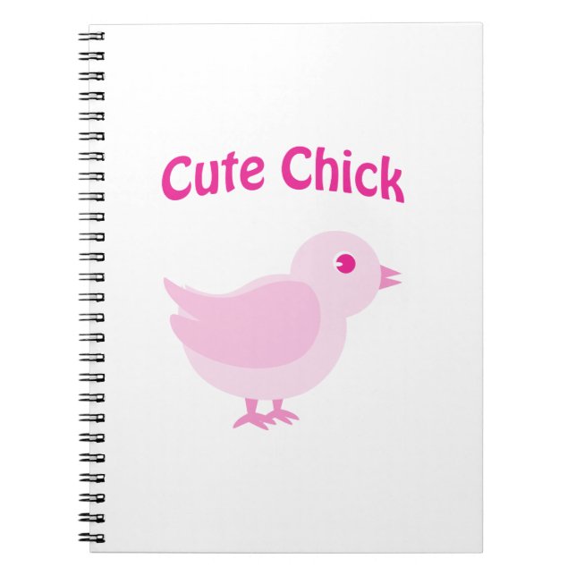 Carnet Poussin Mignon - Rose (Devant)