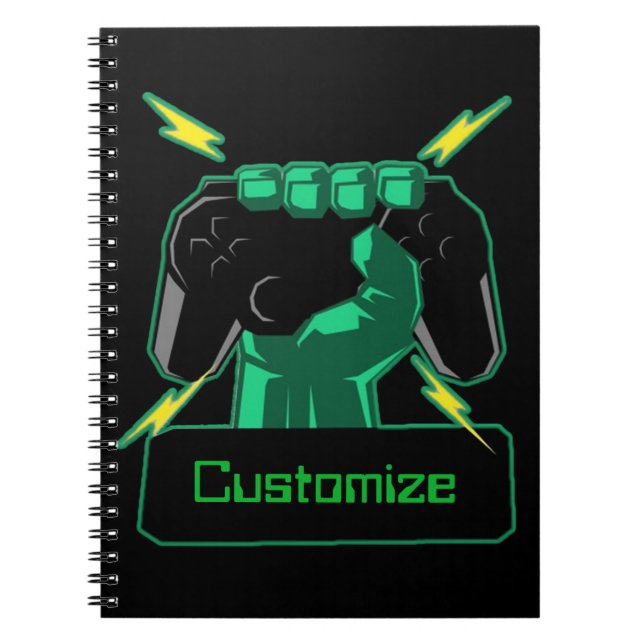 Carnet Power Gamer personnalisé (Devant)