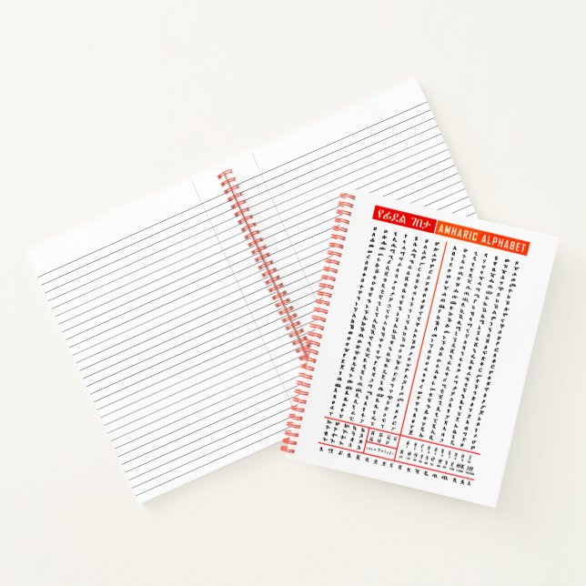 Carnet Pratiquer l'écriture amharique (Intérieur)