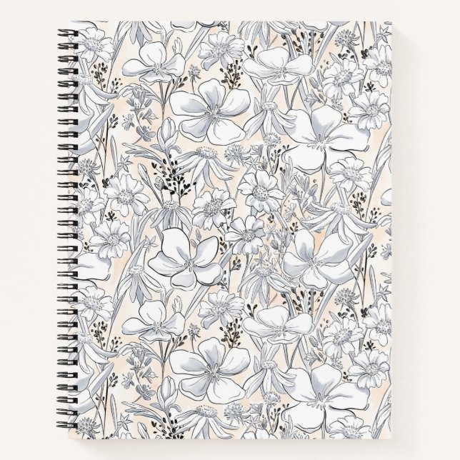 Carnet Pré floral esquissé (Devant)