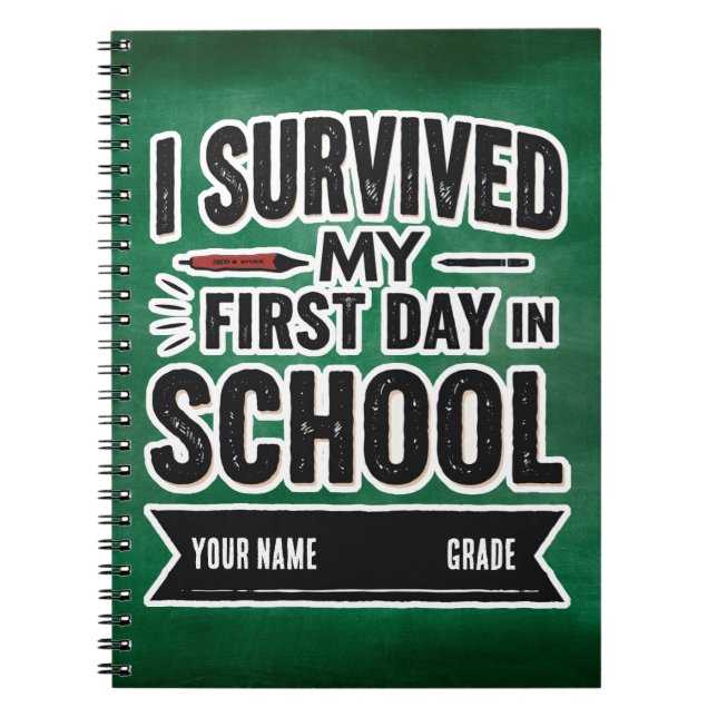 Carnet Premier jour personnalisé d'art scolaire (Devant)