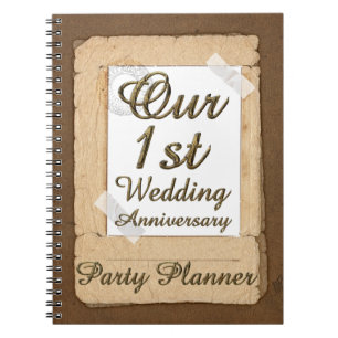 Carnet Premier Mariage Anniversaire du Parti Planner Papi