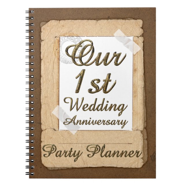 Carnet Premier Mariage Anniversaire du Parti Planner Papi (Devant)