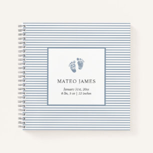 Carnet Première année Baby Memory Book Dusty Blue