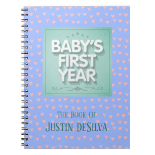 Carnet Première année du bébé personnalisé