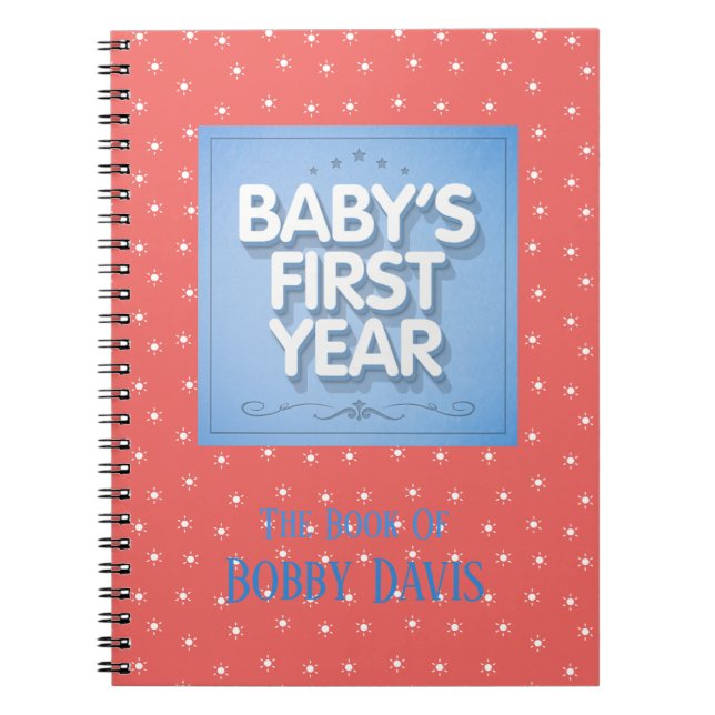 Carnet Première année du bébé personnalisé (Devant)