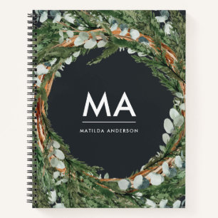 Carnet Première couronne de feuillage botanique moderne e