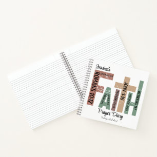 Carnet Prénom Mignons Versets de la Bible colorés Typog