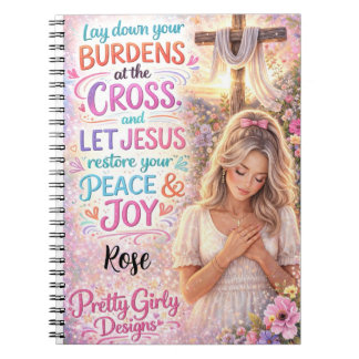 Carnet Pretty Girly Inspirational Floral Christian Jesus