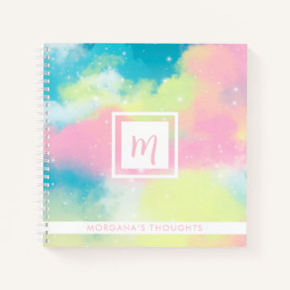 Carnet Pretty Pastels Monogram Square