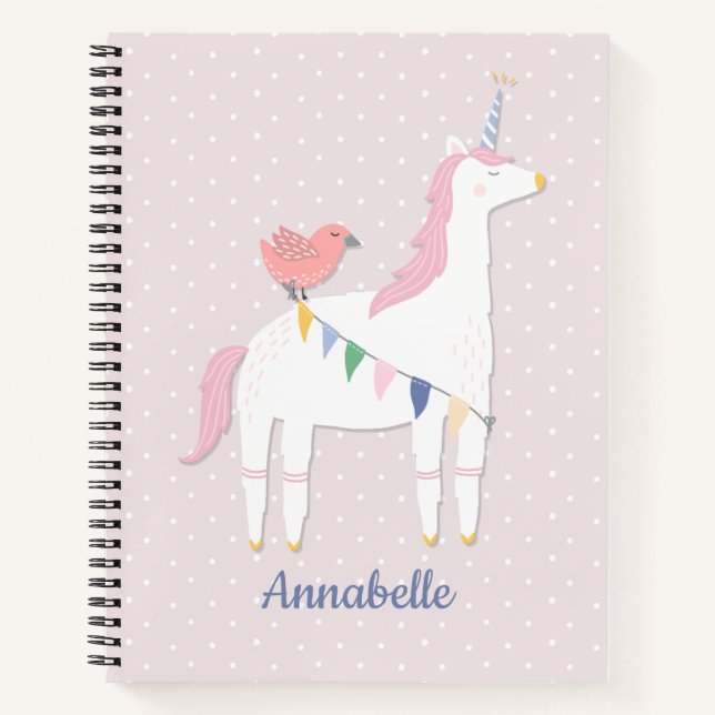 Carnet Pretty Pink Unicorn Girl's Write & Draw Story (Devant)