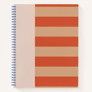 Carnet Pretty Rust and Orange stripes pattern 