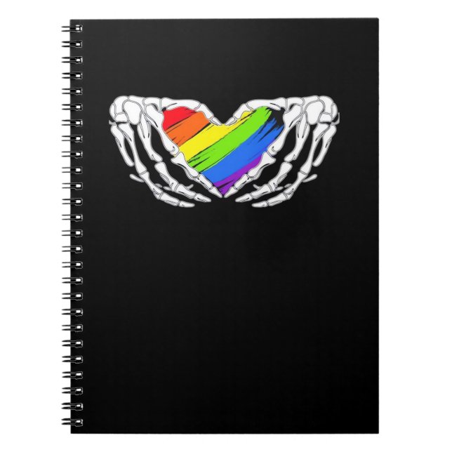 Carnet Pride - Pride Skeleton mains avec coeur 2 Classic (Devant)