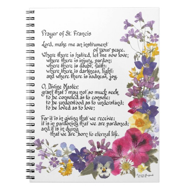 Carnet Prière de St Francis (Devant)