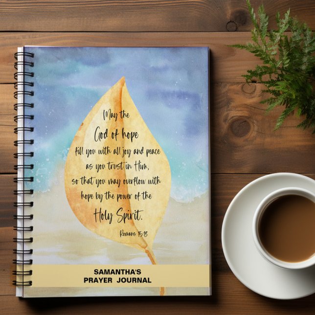 Carnet Prière personnalisée Bible Bleu Jaune Verse (Créateur téléchargé)