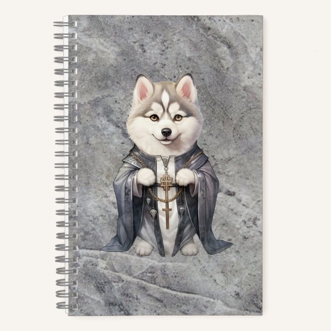 Carnet Priest King Siberian Husky Dog (Recto)