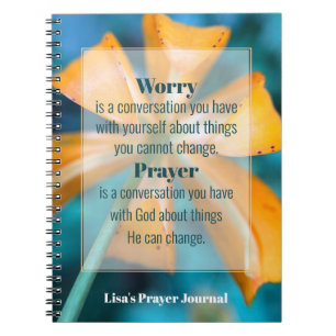Carnet Priez ne vous inquiétez pas Orange Flower Prayer J
