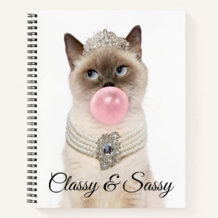 Carnet Princesse Chat soufflant de bulle gomme