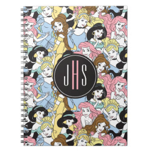 Carnet Princesse Disney Motif de monogramme surdimensio