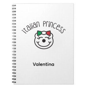 Carnet Princesse Italienne - Ours À Main Mignonne