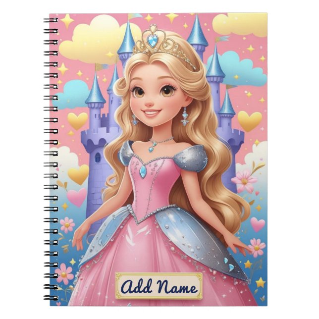 Carnet Princesse personnalisé (Devant)