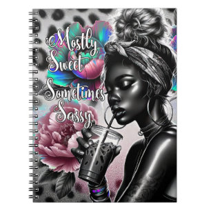 Carnet Principalement sucré Parfois Sassy Black Melanin F