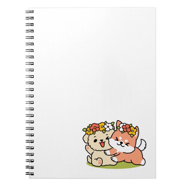 Carnet Printemps dans la laideur - Illustration de chien  (Devant)