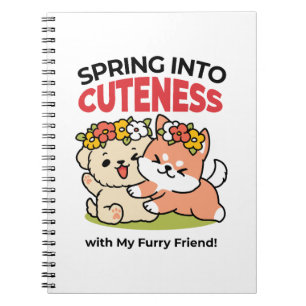 Carnet Printemps dans la laideur - Illustration de chien