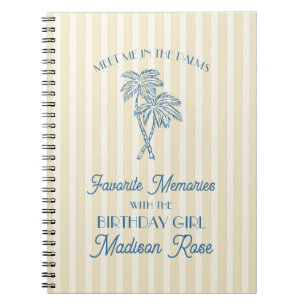 Carnet Printemps de Palme Jaune Souvenirs favoris avec An