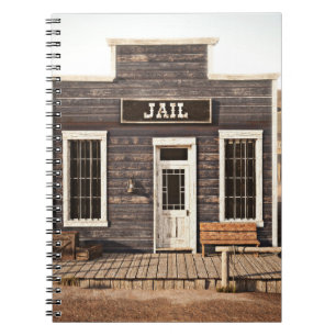 Carnet prison rustique de ville occidentale. 3d. Partie d