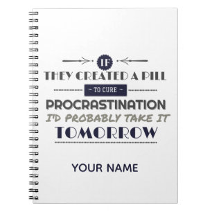 Carnet Procrastination Humour plaisanterie