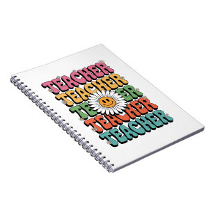 Carnet Prof Enseignant Mignon Fleur de Marguerite Rétro R