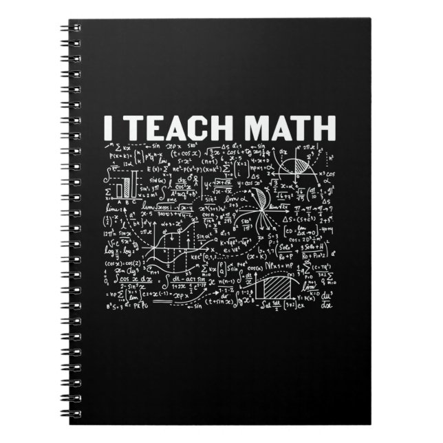 Carnet Professeur de mathématiques J'enseigne les mathéma (Devant)